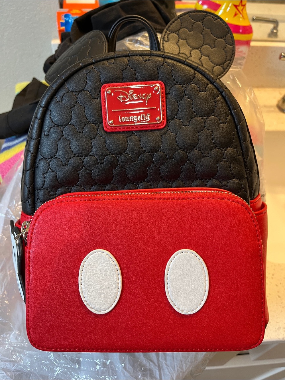 Loungefly nwt Black and Red Mickey Mouse Mini Backpack